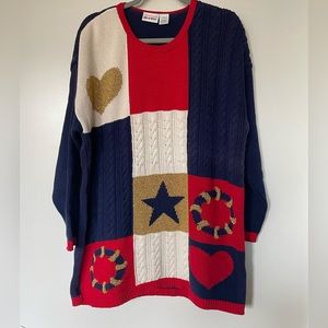 VTG Units Limited Edition Cable Knit Size Medium Sweater